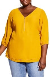 City Chic Sexy Fling Zip Front Top  Plus Size    Nordstrom at Nordstrom